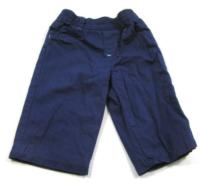 Modré plátěné kalhoty 