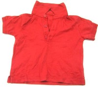Červené tričko s límečkem zn. Mothercare
