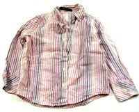 Bílo-lilkovo-růžová pruhovaná košile zn. George
