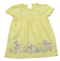 Žluté bavlněné šaty Bambi s motýlkem zn. George