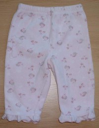 Růžové sametové kalhoty s obrázky zn. George