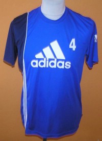 Pánské modré sportovní tričko s potiskem zn. Adidas