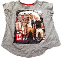 Šedé tričko s One Direction 
