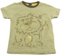 Béžové tričko s lvíčkem zn. TU 