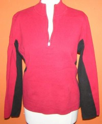 Dámský červeno-černý svetr