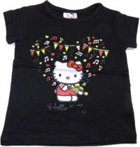 Outlet - Černé tričko s Kitty zn. Sanrio 
