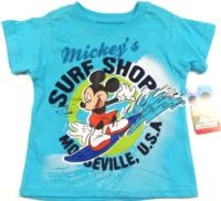 Nové - Tyrkysové tričko s Mickeym zn. Disney 