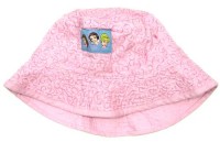 Růžový plátěný klobouček s potiskem
