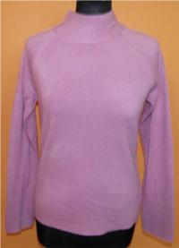 Dámský růžový svetr s rolákem 