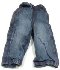 Modré riflové kalhoty zn.Early Days;vel. 6-12 měs