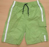 Zelené 3/4 plátěné kalhoty s pruhy zn. George