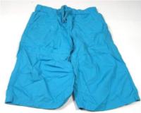 Modré 3/4 plátěné kalhoty zn. Marks&Spencer