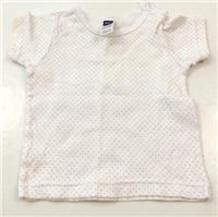Bílo-růžové puntíkaté tričko zn. M&Co