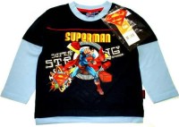 Outlet - Tmavomodro-modré triko se Supermanem