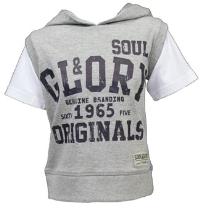 Outlet - Šedá vesta s kapucí a tričkem zn. Soul&Glory 
