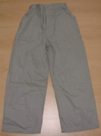 Béžové plátěné kalhoty, vel. 9 let