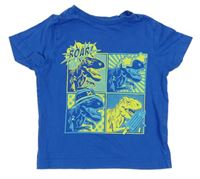 Modré tričko s dinosaury zn. F&F