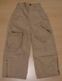 Béžové plátěné kalhoty s kapsami zn. Adams