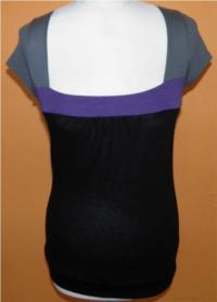 Dámský černo-fialovo-khaki svetřík 