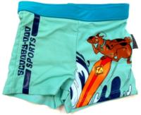 Zeleno-modré nohavičkové plavky se Scooby doo zn. George