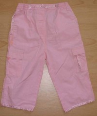 Růžové plátěné kalhoty s kapsami zn. George