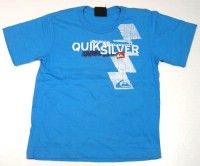 Modré tričko s nápisem zn. Quiksilver