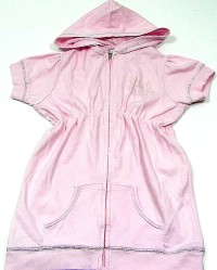 Růžová propínací vesta s kapucí zn. M&Co, vel. 140