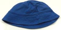 Modrý plátěný klobouček s nápisem zn. Next
