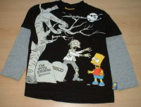 Černo- šedé triko s Bartem