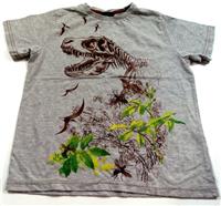 Šedé tričko s dinosaurem 