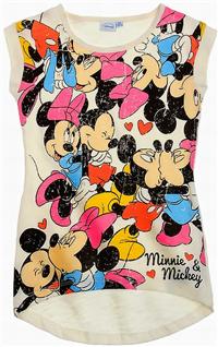 Nové - Světležluté tričko s Minnií a Mickeym zn. Disney