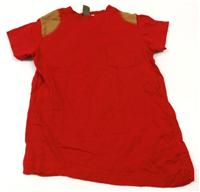 Červené tričko s kapsičkou 