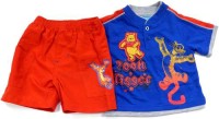 Outlet - 2set - Modré tričko s Půem a Tygříkem+oranžové kraťásky zn. Disney