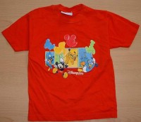 Červené tričko s obrázky zn. Disney