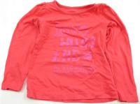 Růžové triko s nápisem zn. Girl2girl