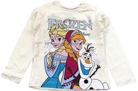 Outlet - Smetanové triko s potiskem Ledové království zn. Disney +Y.D. 