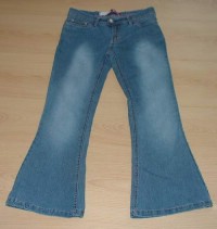 Modré riflové kalhoty zn. Miss E-vie  vel. 9/10 let