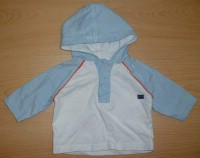 Bílo-modré triko s kapucí zn. Mini Mode