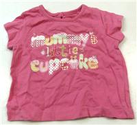 Růžové tričko s nápisem zn. F&F 