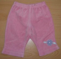 Růžové sametové kalhoty s kytičkou zn. Next