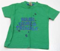 Zelené tričko s nápisy zn. Early Days