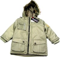 Outlet - Béžová šusťáková zimní bunda s kapucí zn. Respect