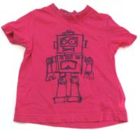 Růžové tričko s robotem zn. George 