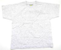 Šedo-bílé melírové tričko 