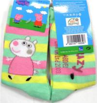 Outlet - Pruhované ponožky Peppa Pig vel. 23-26