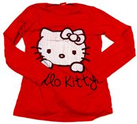 Červené triko s Kitty zn. Sanrio