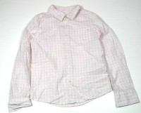 Růžovo-bílá kostkovaná košile zn. H&M, vel. 146