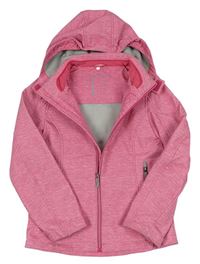 Růžová melírovaná softshellová bunda s kapucí zn. C&A