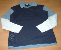 Tmavomodro-modro-bílé triko s límečkem zn. Cherokee vel. 13/14 let