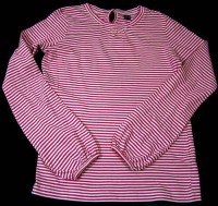 Růžové pruhované triko zn. TU, vel. 152 cm